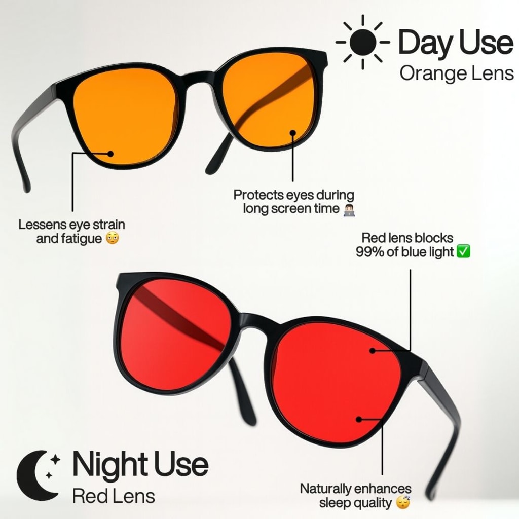 Oculys Circadian™ Unisex Red Lens Blue Light Glasses